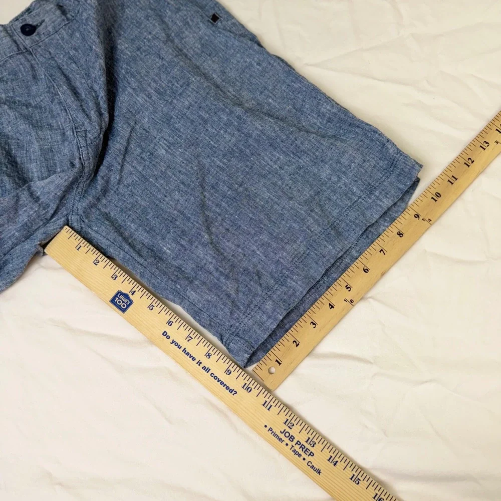 Patagonia Men's Back Step Shorts Size 32 Chambray Blue Hemp Blend